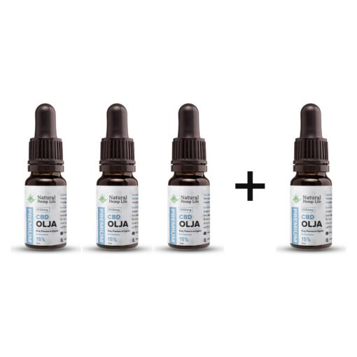 4 kpl 3:n hinnalla: CBD-öljy 15% (1500mg)