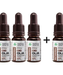 4 kpl 3:n hinnalla: CBD-öljy 50% (5000mg)