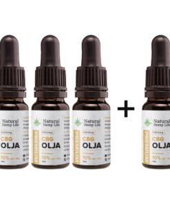 4 kpl 3:n hinnalla: CBG + CBD -öljy 10% (1000mg)